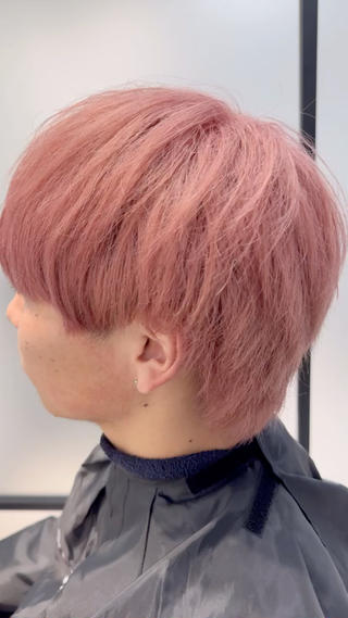 ショート カラー メンズ SALOWIN横浜店所属・韓国パーマ/横浜 メンズブリーチのヘアスタイル