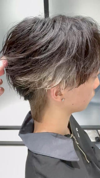 ショート カラー メンズ SALOWIN横浜店所属・韓国パーマ/横浜 メンズブリーチのヘアスタイル