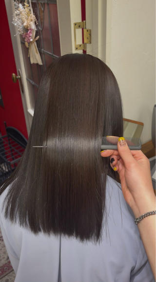 ミディアム カラー ツヤ髪✨髪質 改善 渋谷 ｻﾜのヘアスタイル