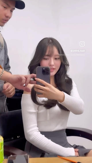 ロング カラー 韓国風×透明感カラー 髪質改善オタベシンヤのヘアスタイル