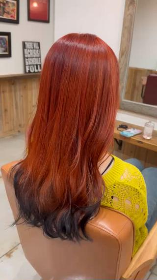 ロング カラー ヘアアレンジ hair design NORM所属・吉田裕太/ハイライト ダブルカラーのヘアスタイル