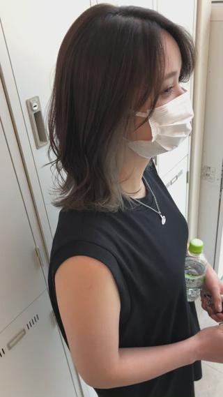 インナーカラー × グレーベージュ♡ 