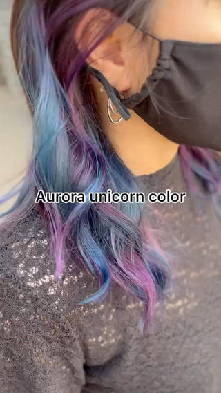 セミロング カラー 原宿サロン代表 デザインカラー伊藤卓のヘアスタイル