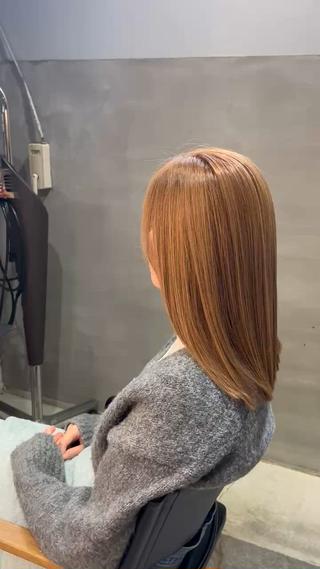 ロング カラー 艶カラー／ベージュ/ ショート/安岡哲兵のヘアスタイル