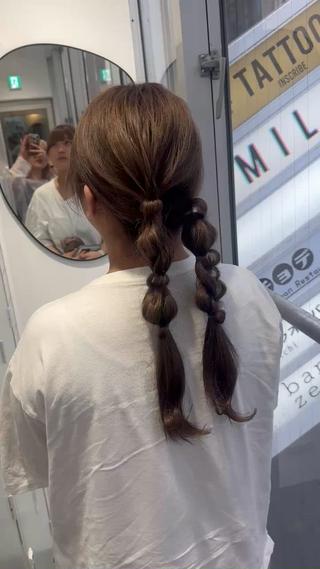 ブリーチカラーはアレンジしても可愛い 