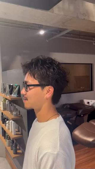 ショート パーマ 大友 祐玄のヘアスタイル