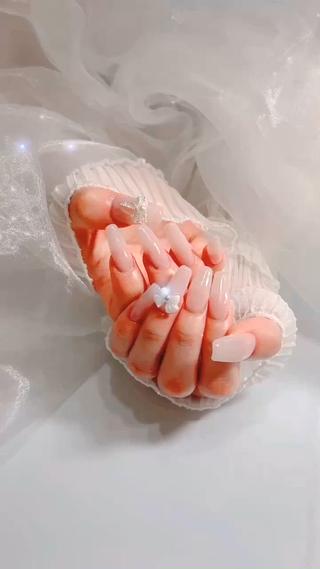 #スカルプ
#長さだし
#ピンクネイル
#リボンネイル 