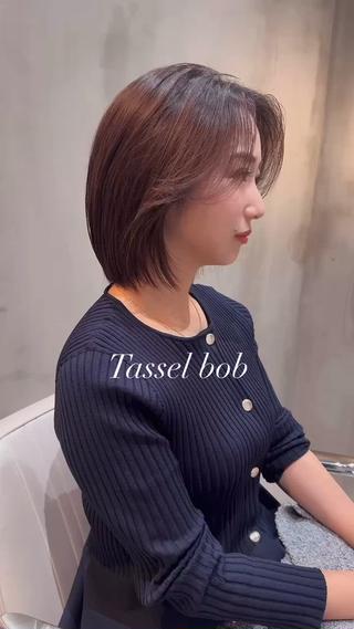 タッセルボブ
#切りっぱなしボブ
