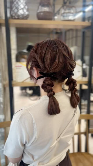 ミディアム ヘアアレンジ nanami ￤髪質改善￤レイヤーのヘアスタイル