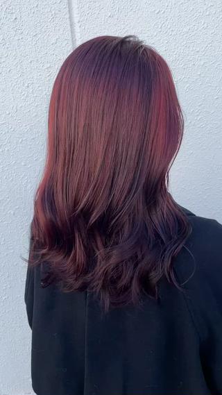 セミロング 🎀ハイトーン/ 艶カラー/夕月🎀のヘアスタイル