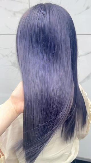 色落ちがグレーになる、透明感たっぷりの.*･ﾟblue purple Color: 