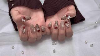 バレンタインネイル 