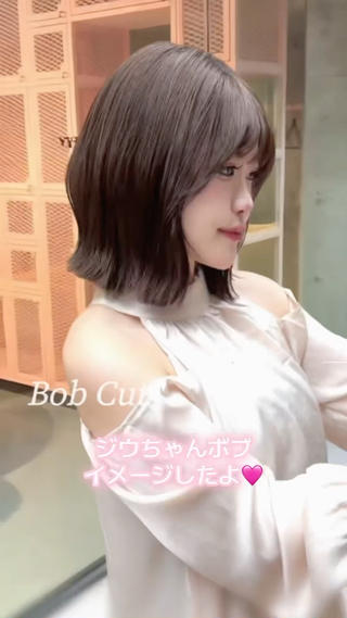ミディアム YVESS所属・YVESS 韓国ボブ mayu/表参道のヘアスタイル
