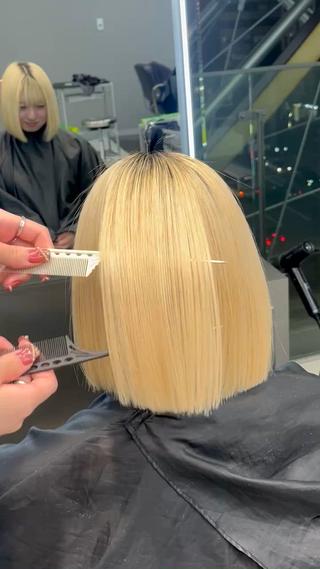 髪質改善トリートメントでハイトーンでも超艶髪へ️ 