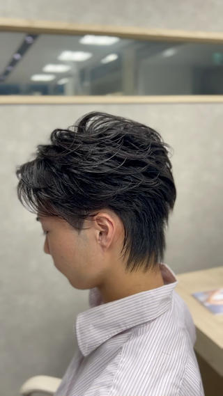 ショート パーマ メンズ 🔮メンズ縮毛矯正 毛流れパーマ💎竹永のヘアスタイル