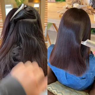 セミロング ZEAL SALON阿見店（ジールサロン）所属・KENTO 【茨城1の縮毛矯正】のヘアスタイル