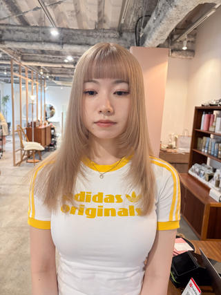 レイヤースタイルとワンブリーチで作るベージュスタイル◎ 