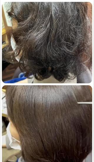 ミディアム katae sayoriのヘアスタイル