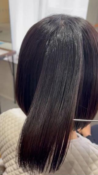 酸性ストレートでツヤツヤサラサラヘアに
ショートヘアの方も大歓迎です

アイロンの創作次第で内巻きに仕上げることもできます！
ご来店お待ちしております！ 