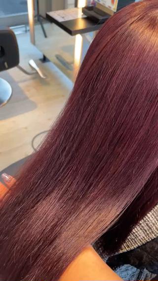 ミディアム カラー ブリーチ/髪質改善/ ハイトーン/暖色のヘアスタイル