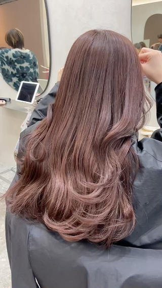 ロング カラー 新宿/韓国ヘア 中明度カラー/かやのヘアスタイル