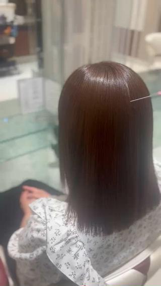 ロング 中水 怜奈のヘアスタイル