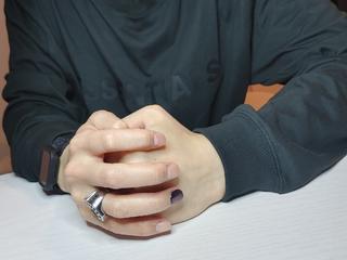 角度でお色が変わる特殊なマグネットを使っております
メンズネイルも大歓迎です♪ 