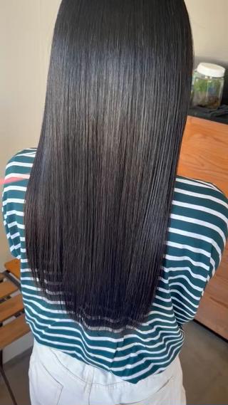 酸熱トリートメント！

黒髪ロング！このツヤが最強です 