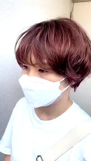 マッシュショート×ピンクカラー♡ 