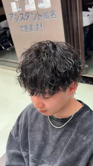 波巻きパーマ 