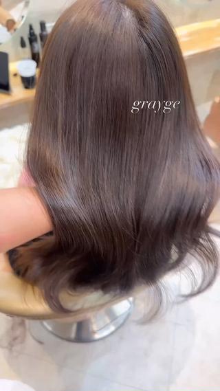 セミロング カラー ツヤ髪になりたい方へ 🩷柴田知亜希のヘアスタイル