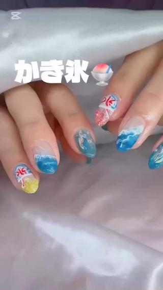 かき氷ネイルデザイン ¥12100