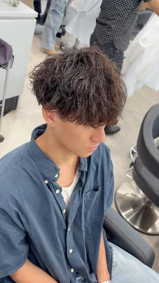 ショート パーマ指名率No1 メンズ特化ケイトのヘアスタイル