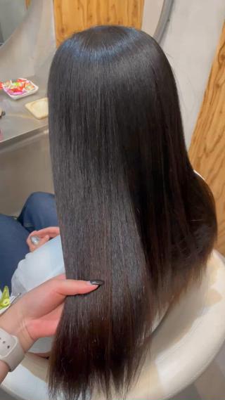 パーマ ハイトーン縮毛/暖色 なーな🎀🤍のヘアスタイル