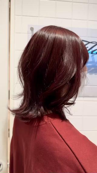 ミディアム カラー ヘアアレンジ 𝒇𝒍𝒂𝒎𝒎𝒆𝒖𝒎所属・Sakura 町田のヘアスタイル