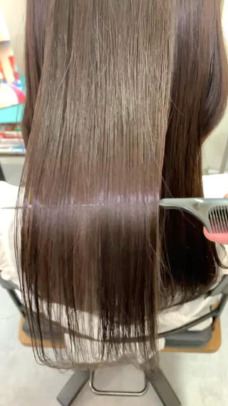 ロング 艶髪color💎髪 質改善ストレート大吉のヘアスタイル