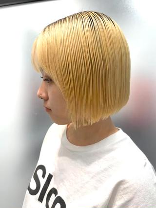 ショート SALOWIN心斎橋Suite店所属・洗っても取れない 髪質改善|OJIROのヘアスタイル