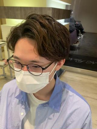 メンズ ベージュ/インナー カラー🤍Rieのヘアスタイル