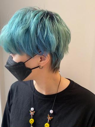 ショート カラー ベージュ/インナー カラー🤍Rieのヘアスタイル