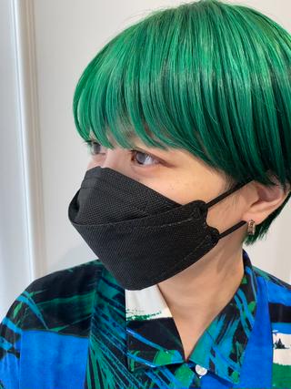 ショート カラー ベージュ/インナー カラー🤍Rieのヘアスタイル