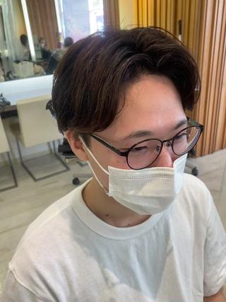 メンズ ベージュ/インナー カラー🤍Rieのヘアスタイル