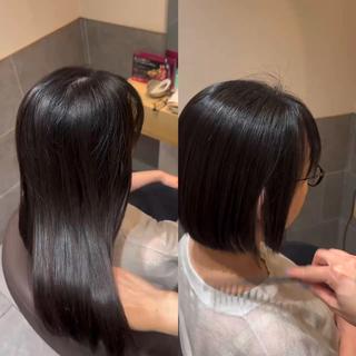ミディアム 新田 実紀のヘアスタイル