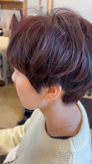 ◇ショートスタイルにカラーでアクセントつけて可愛い仕上がりになります
 