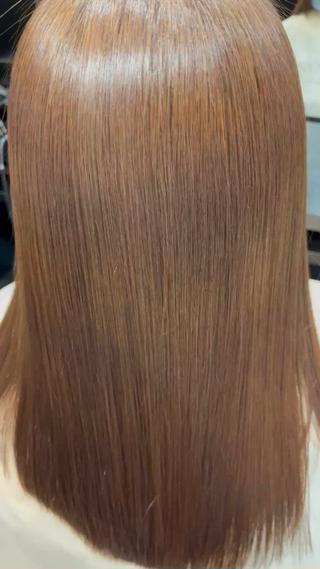 ベージュ系髪質改善カラー 