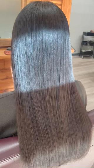 カラーをしてる髪でもダメージを抑えたGMT縮毛矯正で艶髪目指せます 