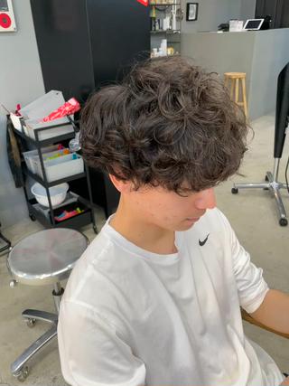 ショート パーマ メンズ メンズ専門サロン wokeのヘアスタイル