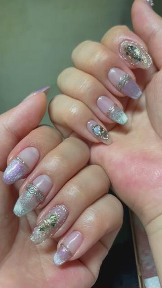 マグネット+ニュアンスネイル 