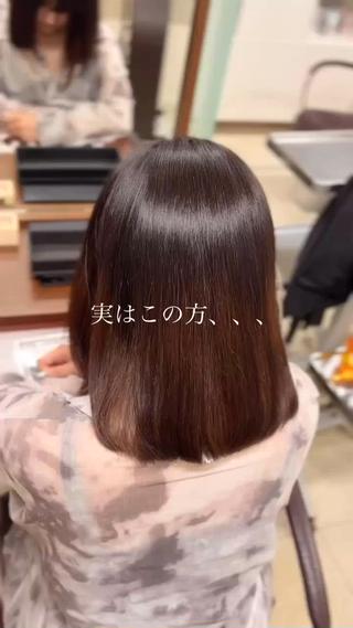 ミディアム 越納 陸のヘアスタイル