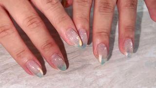 夕焼けをコンセプトに
Flash nailにオレンジのミラーを 