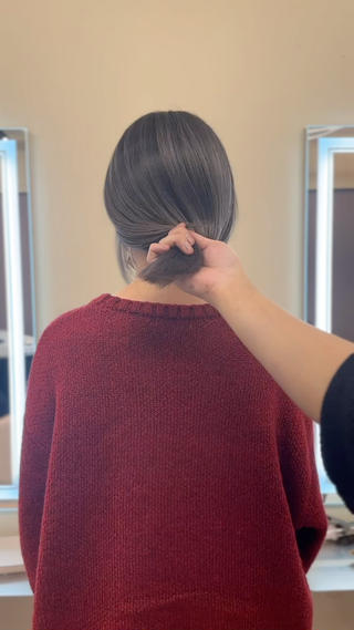 ミディアム カラー opus 店長大和 レイヤー/赤み消しのヘアスタイル